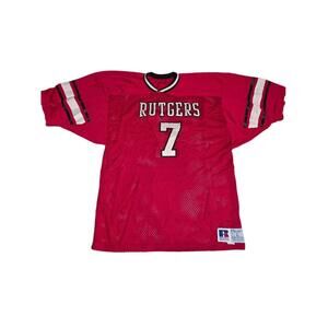Vintage  80s 90s Rutgers Scarlet Knights #7 Football Jersey Russell Athletic B2